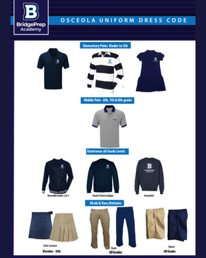 BridgePrep Academy's 2025-2026 school uniforms can now be purchased at Ibiley Uniforms!